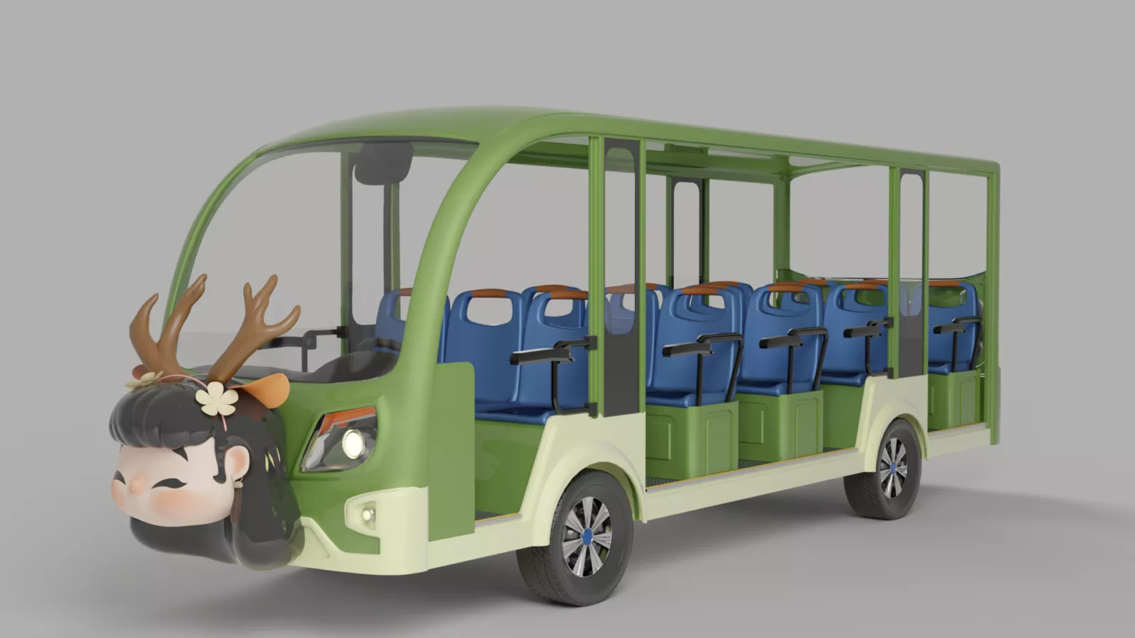 The travel tool of the future! Zhongguancun Forum electric sightseeing car new technology revealed 15 小鹿女孩